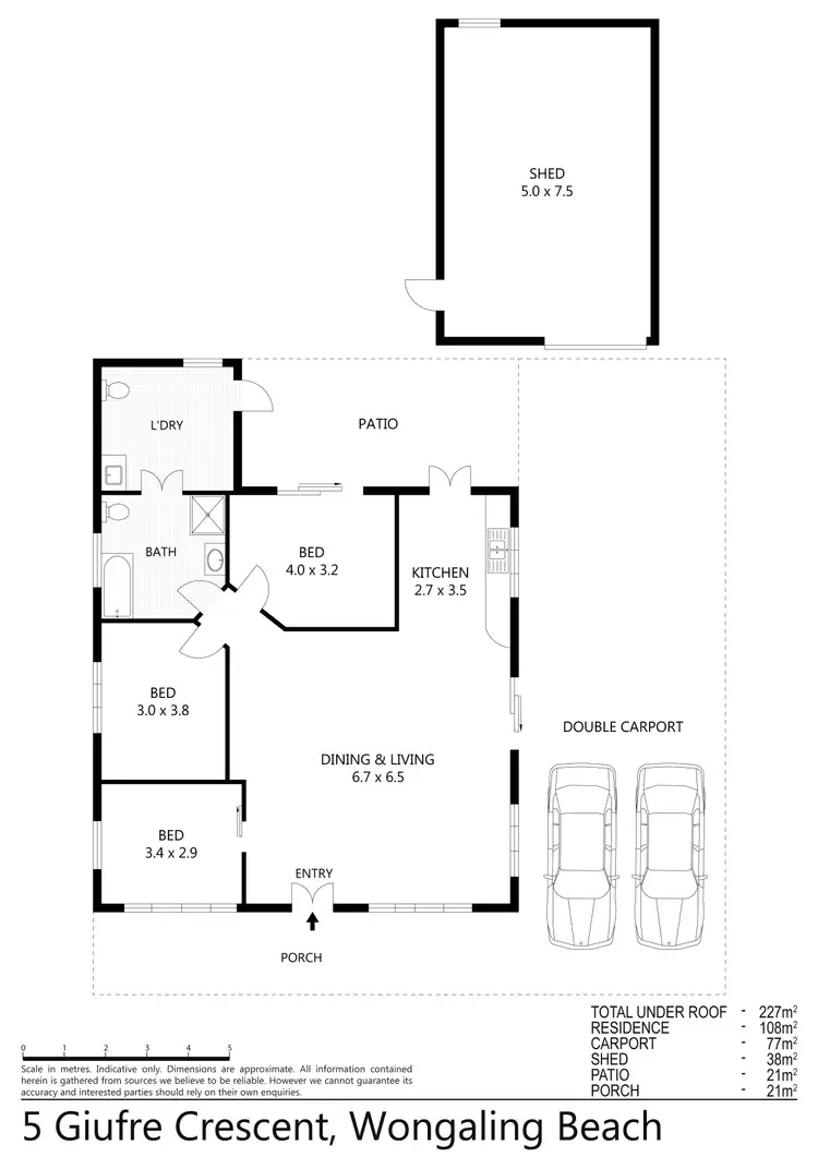 Floorplan of Homely house listing, 5 Giufre Crescent, Wongaling Beach QLD 4852