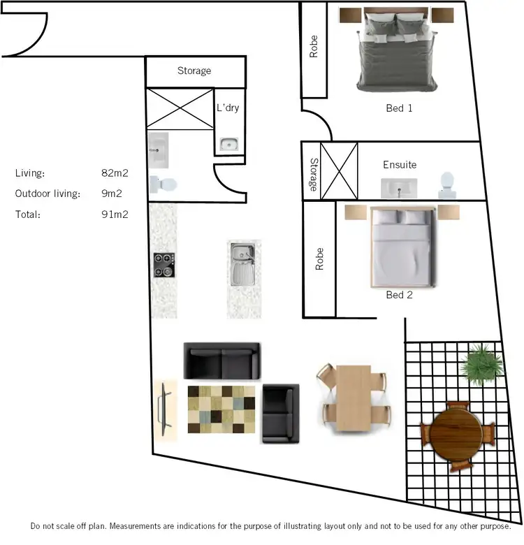 Floorplan of Homely unit listing, Unit 401/571 Pacific Hwy, Belmont NSW 2280