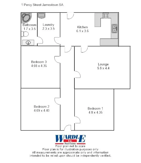 Floorplan of Homely house listing, 1 Percy St, Jamestown SA 5491