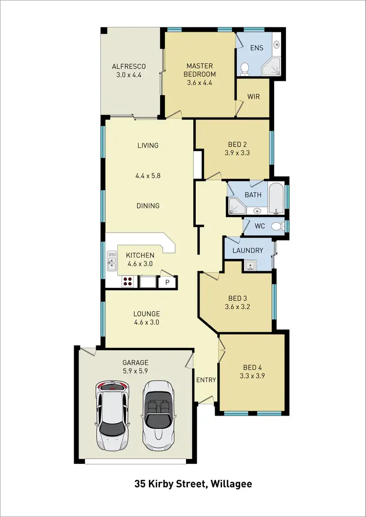Floorplan of Homely house listing, 35 Kirby St, Willagee WA 6156