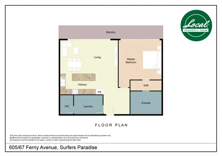 Floorplan of Homely apartment listing, Unit 605/67 Ferny Ave, Surfers Paradise QLD 4217