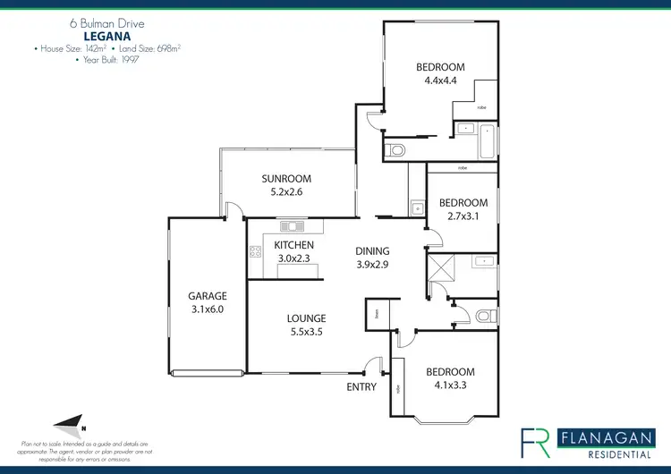 Floorplan of Homely house listing, 6 Bulman Dr, Legana TAS 7277