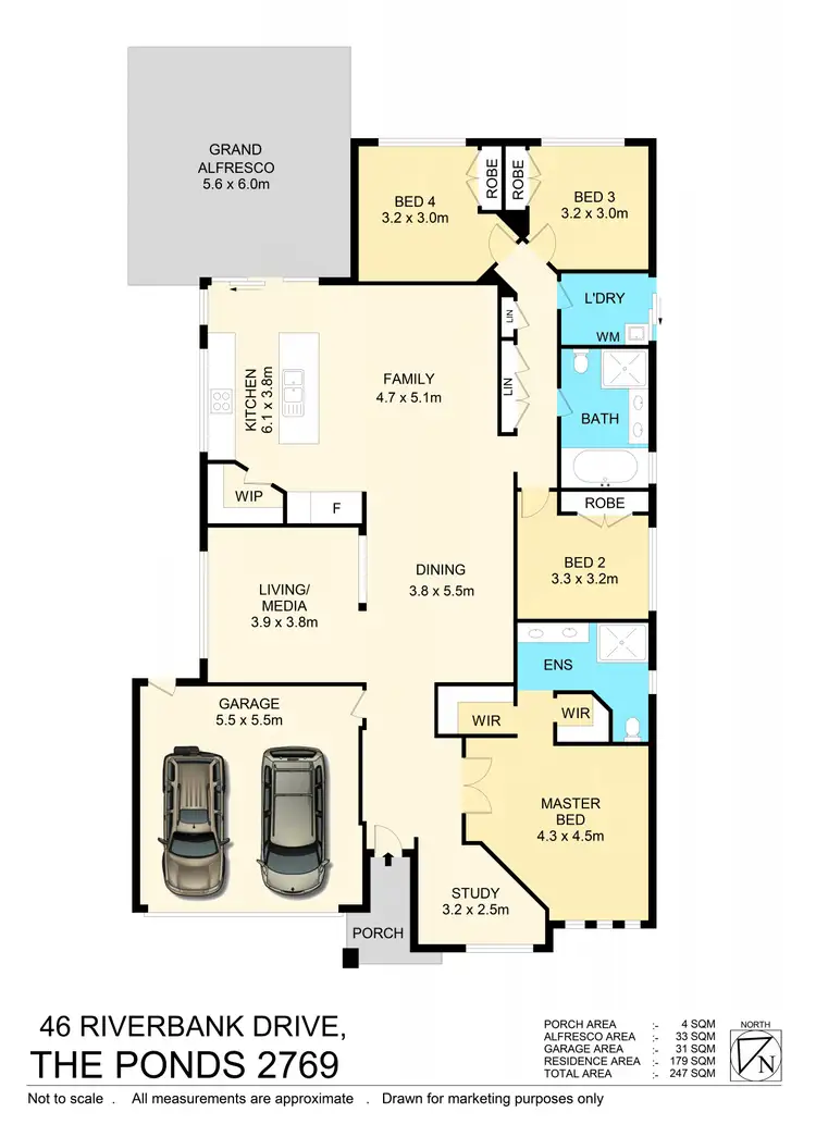 Floorplan of Homely house listing, 46 Riverbank Dr, The Ponds NSW 2769