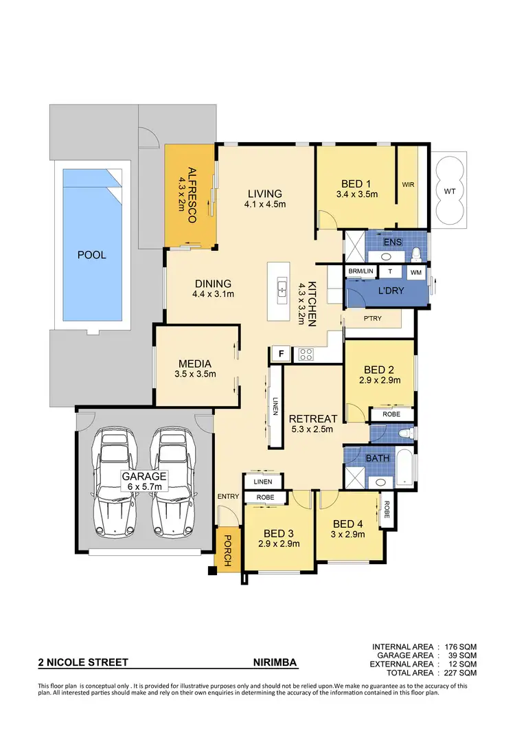 Floorplan of Homely house listing, 2 Nicole Street, Nirimba QLD 4551