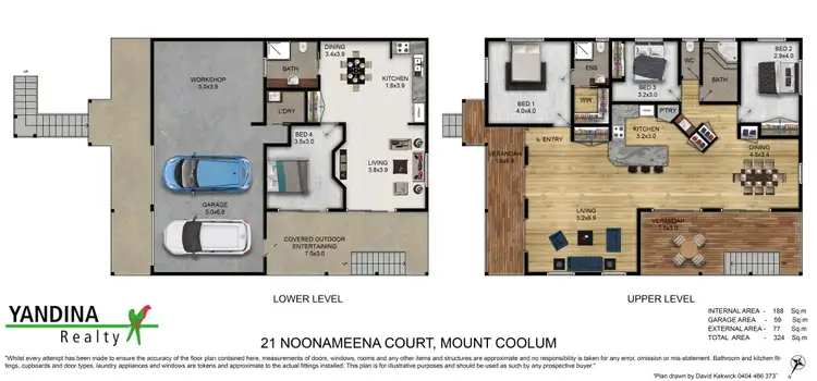 Floorplan of Homely house listing, 21 Noonameena Ct, Mount Coolum QLD 4573