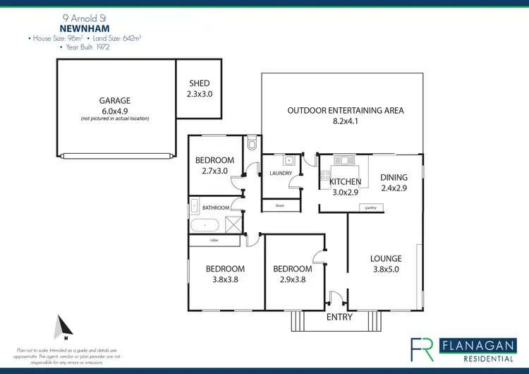 Floorplan of Homely house listing, 9 Arnold St, Newnham TAS 7248