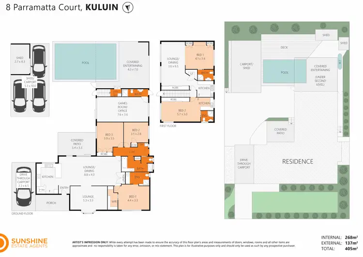 Floorplan of Homely house listing, 8 Parramatta Ct, Kuluin QLD 4558