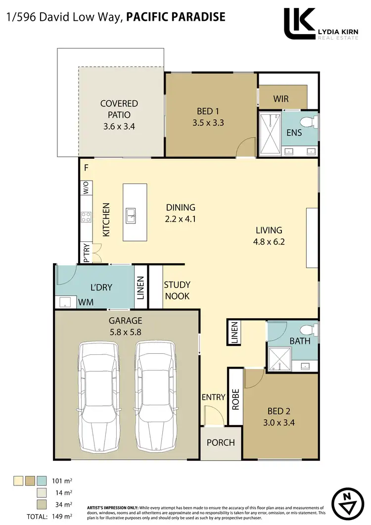 Floorplan of Homely house listing, Unit 1/596-600 David Low Way, Pacific Paradise QLD 4564