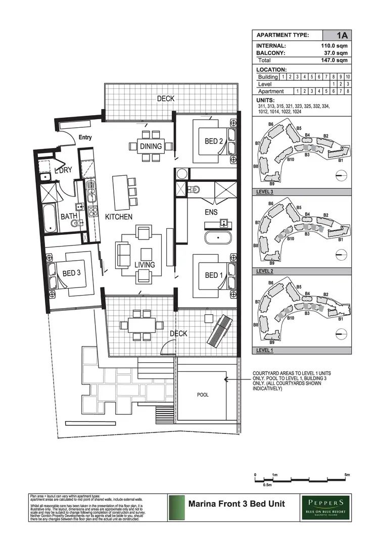 Floorplan of Homely apartment listing, 321/123 Sooning St (Blue On Blue), Nelly Bay QLD 4819