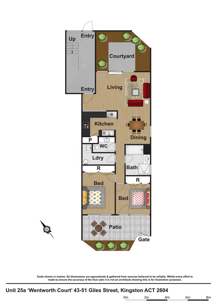 Floorplan of Homely apartment listing, Unit 25A/51 Giles St, Kingston ACT 2604