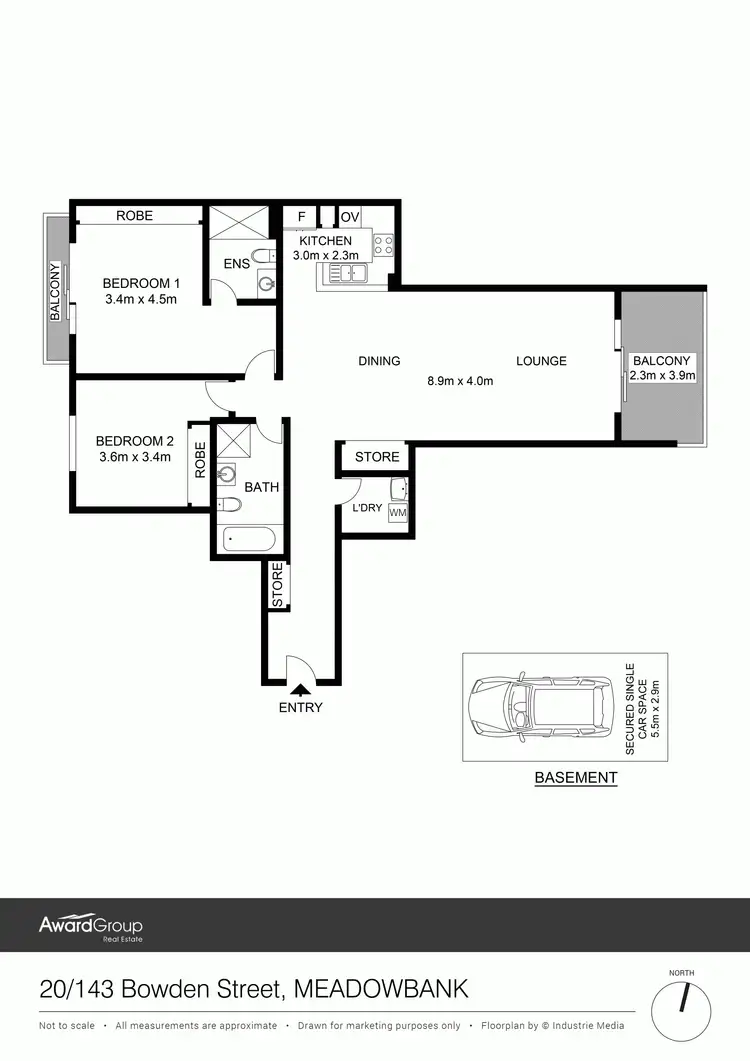 Floorplan of Homely apartment listing, 20/143 Bowden Street, Meadowbank NSW 2114