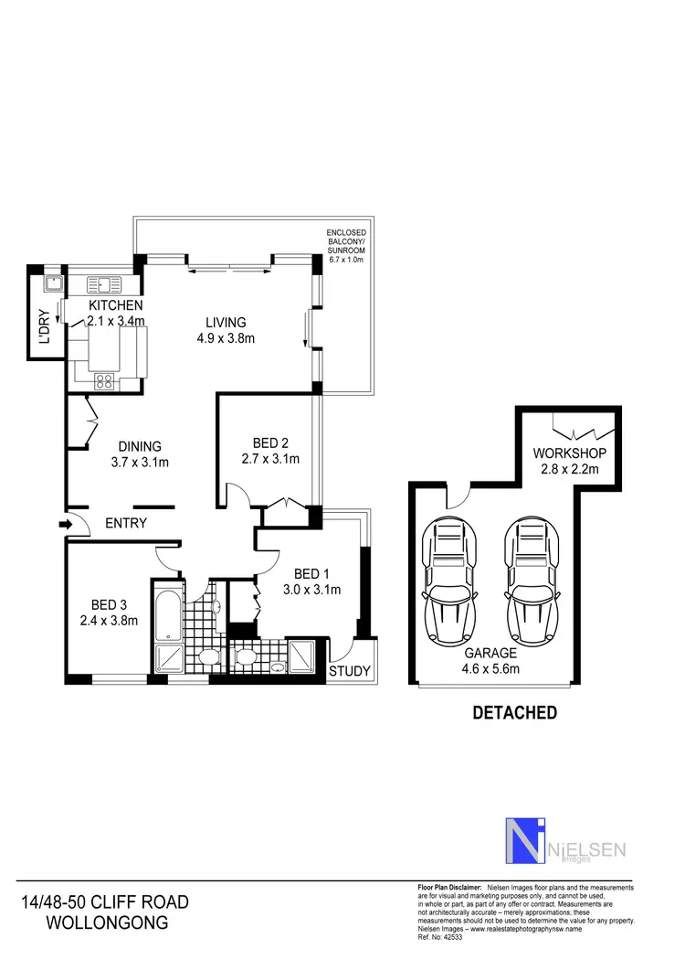 Floorplan of Homely house listing, Unit 14/48-50 Cliff Road, North Wollongong NSW 2500