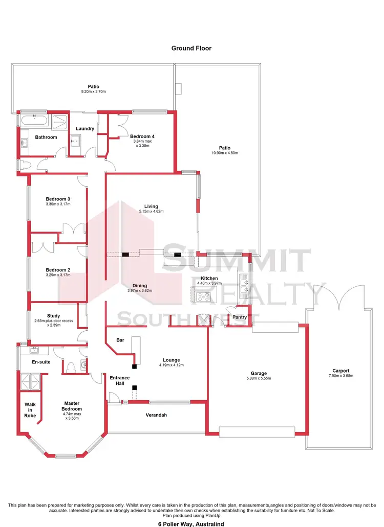 Floorplan of Homely house listing, 6 Poller Way, Australind WA 6233