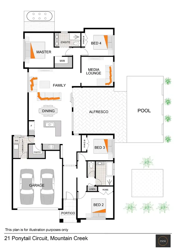 Floorplan of Homely house listing, 21 PONYTAIL Circuit, Mountain Creek QLD 4557