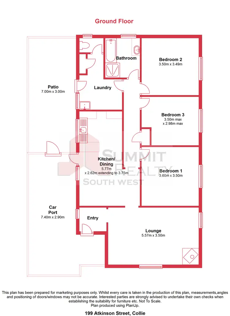 Floorplan of Homely house listing, 199 Atkinson Street, Collie WA 6225