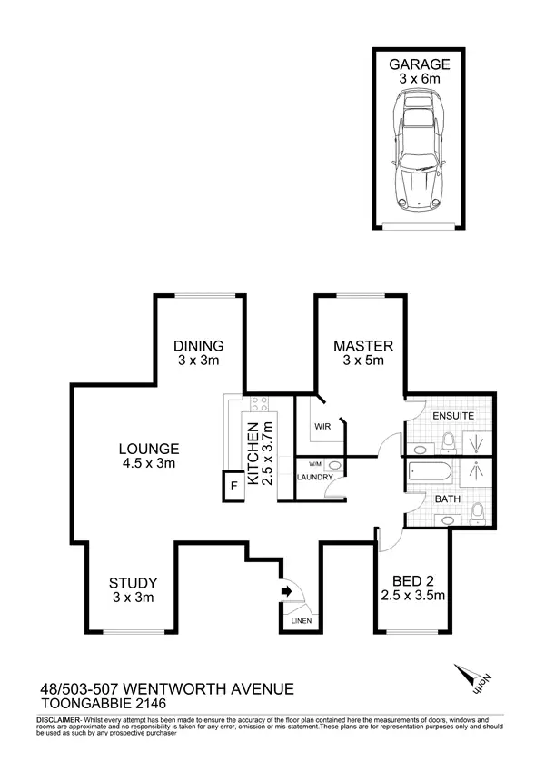 Floorplan of Homely apartment listing, 48/503-507 Wentworth Avenue, Toongabbie NSW 2146