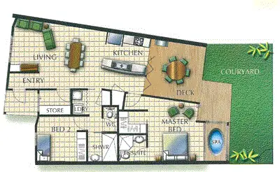 Floorplan of Homely apartment listing, 2/1-3 'Beachside' The Cove, Nelly Bay QLD 4819