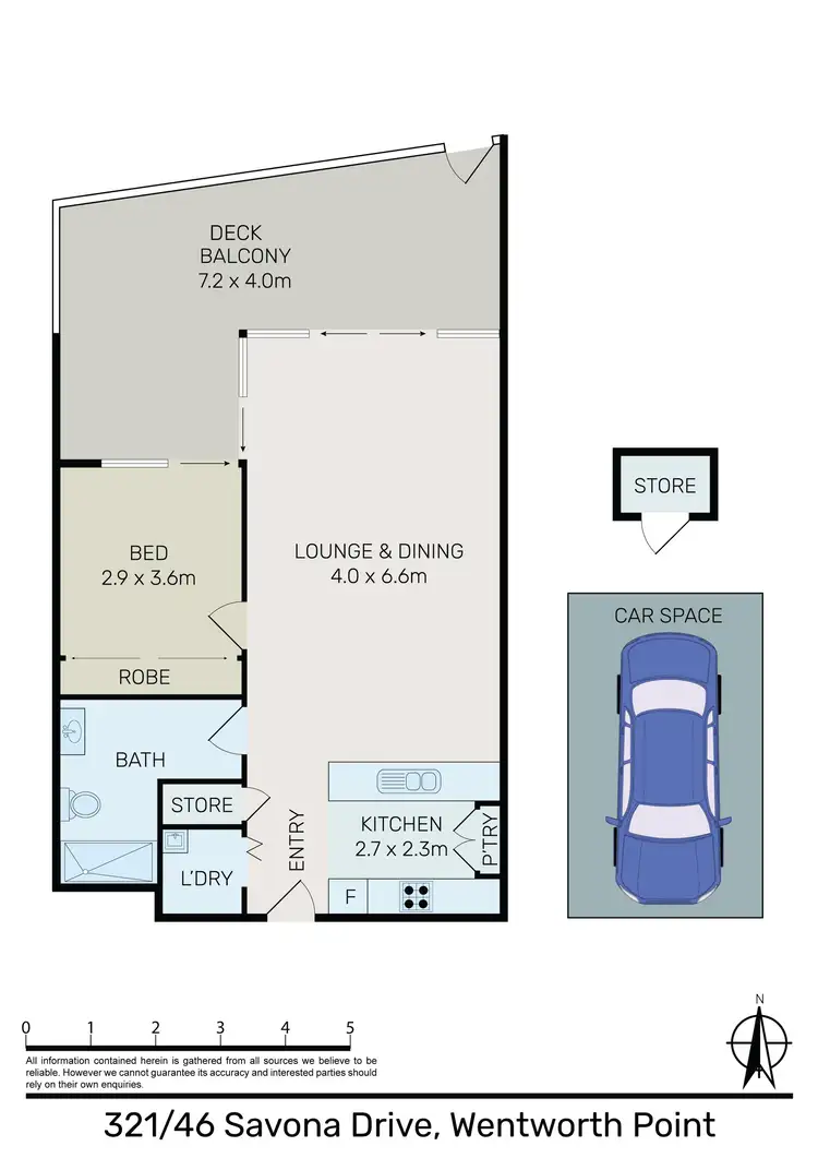 Floorplan of Homely apartment listing, Unit 321/46 Savona Dr, Wentworth Point NSW 2127