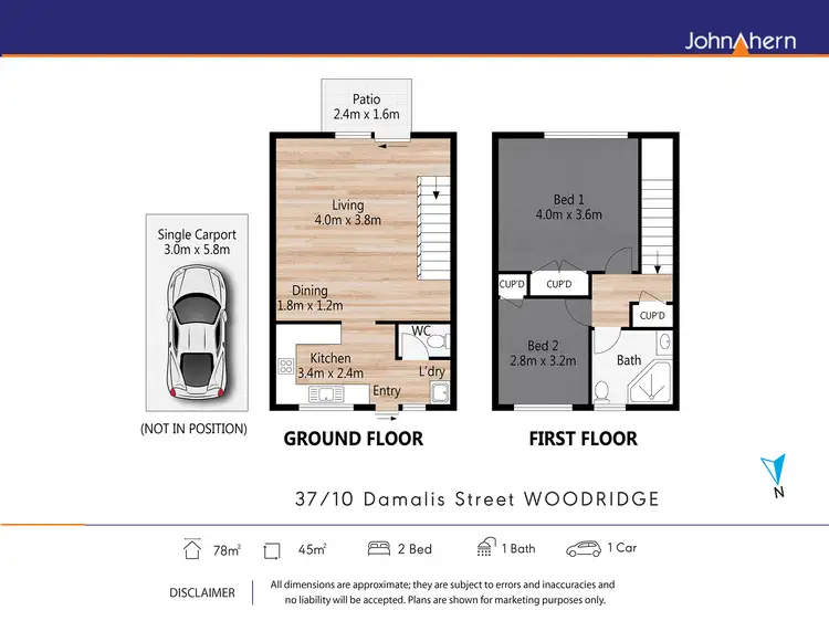 Floorplan of Homely townhouse listing, Unit 37/10 Damalis St, Woodridge QLD 4114