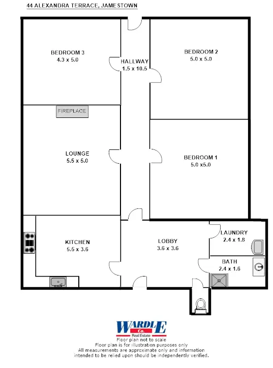 Floorplan of Homely house listing, 44 Alexandra Tce, Jamestown SA 5491