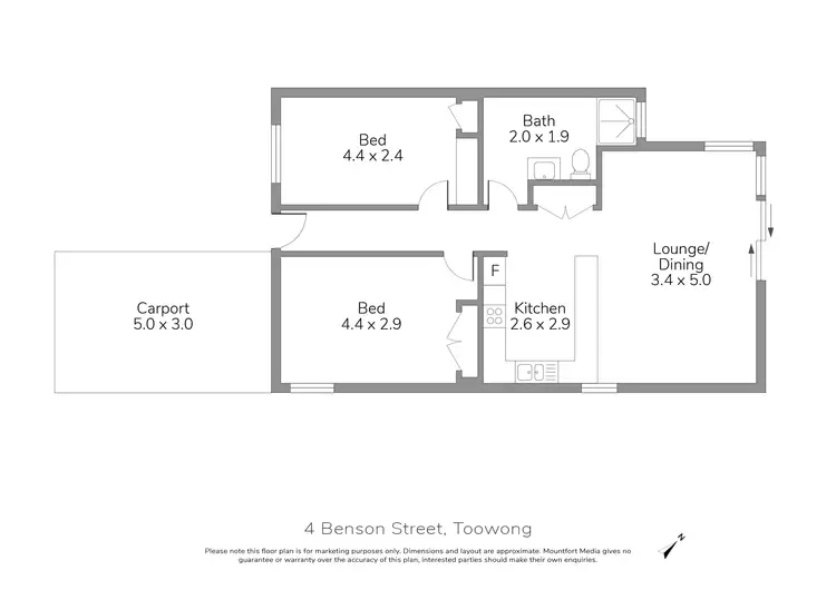 Floorplan of Homely apartment listing, 4/77 Benson St, Toowong QLD 4066