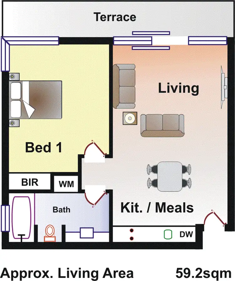Floorplan of Homely apartment listing, 53/55 Peter Thomson Drive, Fingal VIC 3939