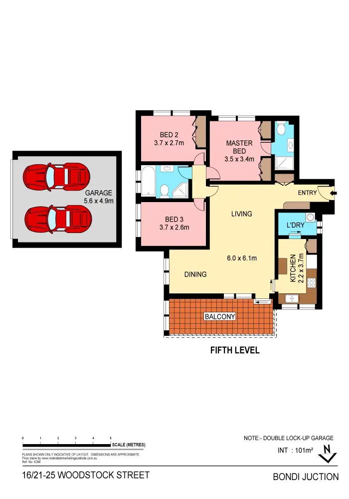 Floorplan of Homely unit listing, 16/21-25 Woodstock Street St, Bondi Junction NSW 2022