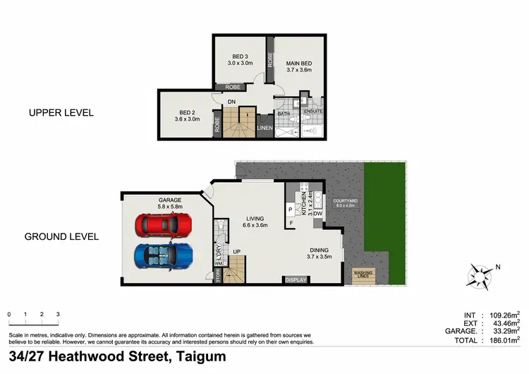 Floorplan of Homely townhouse listing, Unit 34/27 Heathwood St, Taigum QLD 4018