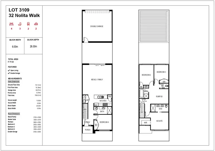 Floorplan of Homely house listing, 32 Nolita Walk, Point Cook VIC 3030