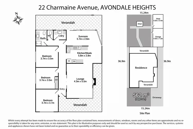 Floorplan of Homely house listing, 22 Charmaine Avenue, Avondale Heights VIC 3034