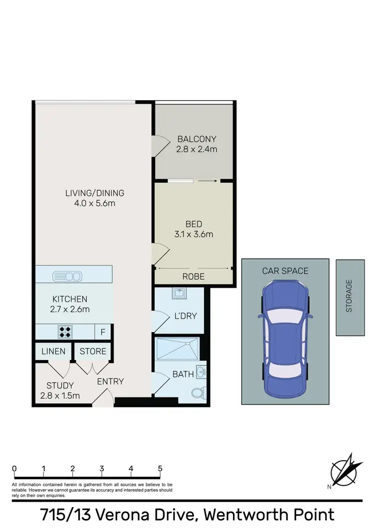 Floorplan of Homely apartment listing, Unit 715/13 Verona Dr, Wentworth Point NSW 2127