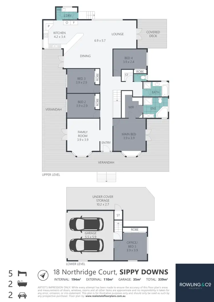 Floorplan of Homely house listing, 18 Northridge Ct, Sippy Downs QLD 4556