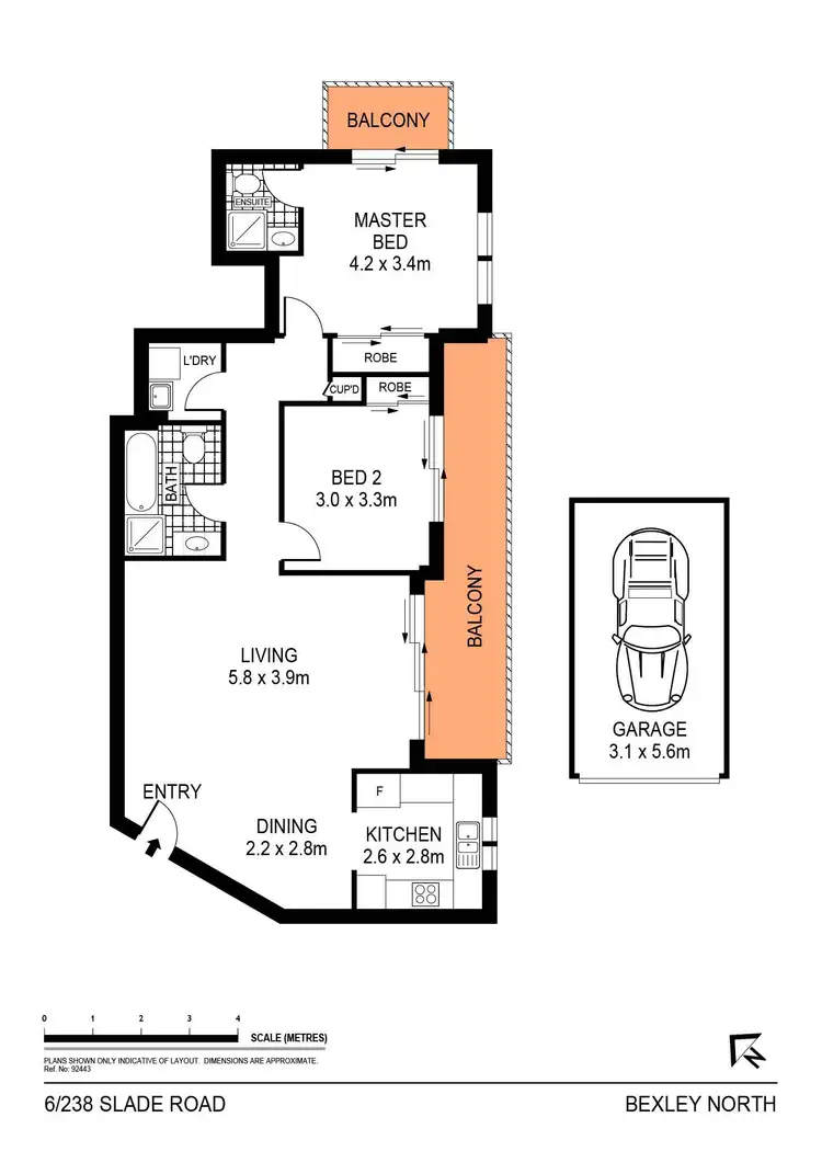 Floorplan of Homely apartment listing, 6/238 Slade Road, Bexley North NSW 2207
