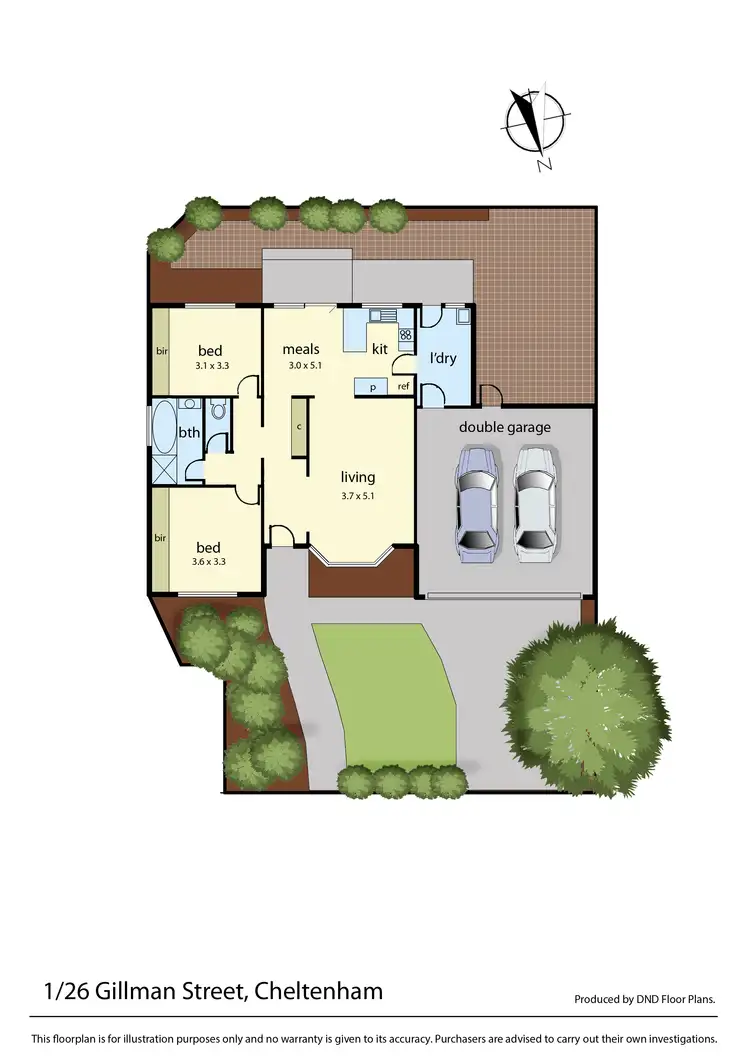 Floorplan of Homely unit listing, Unit 1/26 Gillman St, Cheltenham VIC 3192