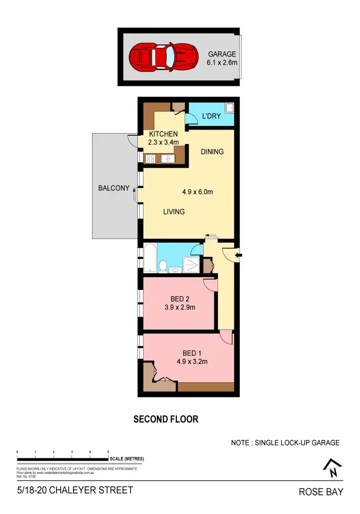 Floorplan of Homely unit listing, 5/18-20 Chaleyer Street, Rose Bay NSW 2029