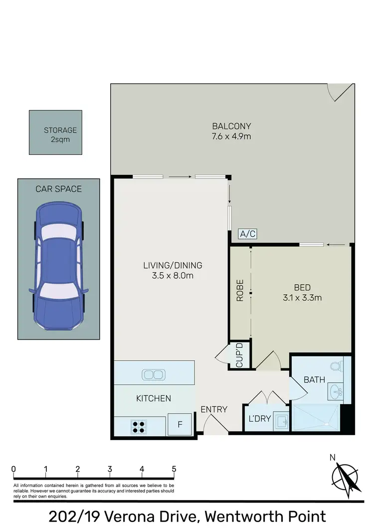 Floorplan of Homely apartment listing, Unit 202/19 Verona Dr, Wentworth Point NSW 2127