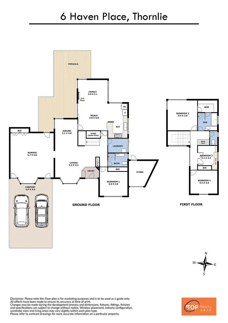 Floorplan of Homely house listing, 6 Haven Place, Thornlie WA 6108