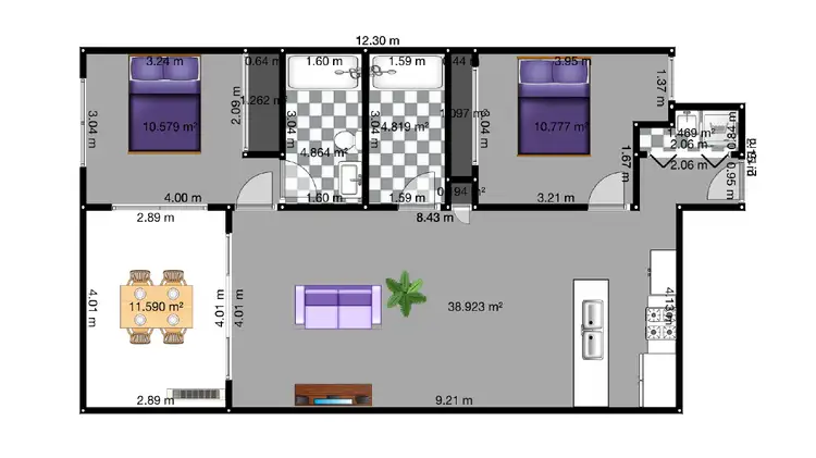 Floorplan of Homely unit listing, Unit 117/23 Robinson Pl, Kelvin Grove QLD 4059