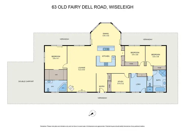 Floorplan of Homely rural property listing, 63 Old Fairy Dell Rd, Wiseleigh VIC 3885
