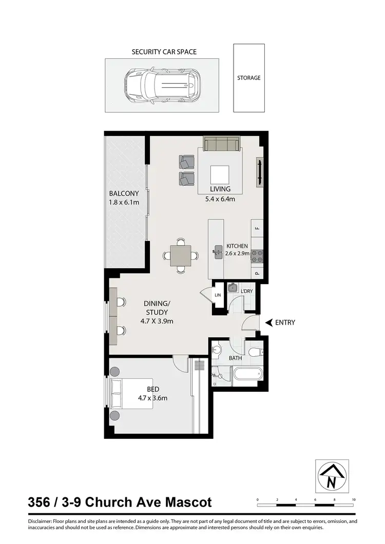 Floorplan of Homely apartment listing, 356/3-9 Church Ave, Mascot NSW 2020