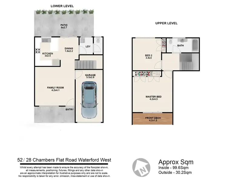 Floorplan of Homely townhouse listing, Unit 52/28-30 Chambers Flat Rd, Waterford West QLD 4133