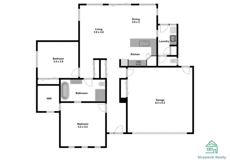 Floorplan of Homely unit listing, Unit 3/35-37 Monash Rd, Newborough VIC 3825