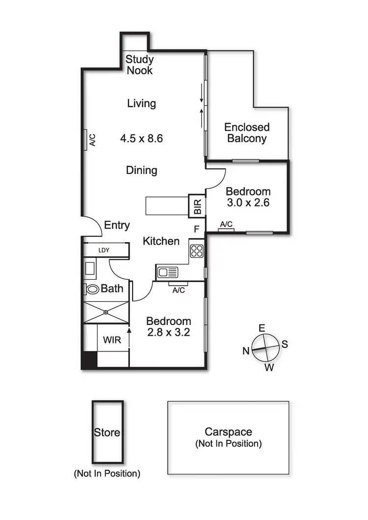 Floorplan of Homely unit listing, 11/83 Asling St, Brighton VIC 3186