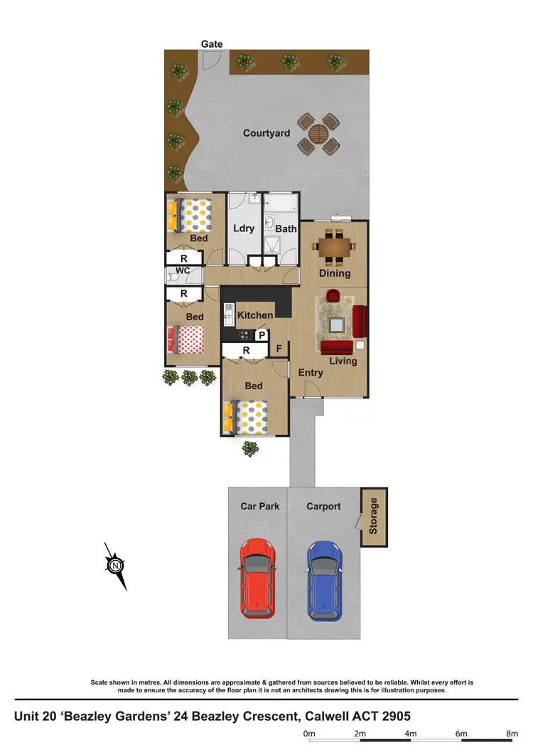 Floorplan of Homely townhouse listing, Unit 20/24 Beazley Cres, Calwell ACT 2905