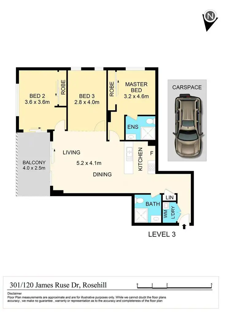Floorplan of Homely apartment listing, 301/120 James Ruse Dr, Rosehill NSW 2142
