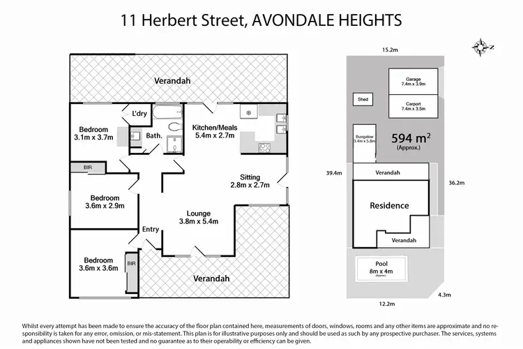 Floorplan of Homely house listing, 11 Herbert St, Avondale Heights VIC 3034