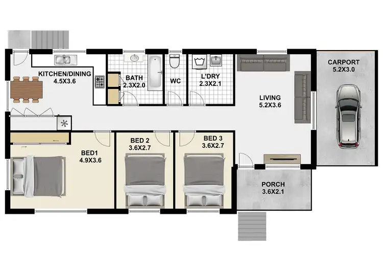 Floorplan of Homely house listing, 78 Frangipani St, Inala QLD 4077