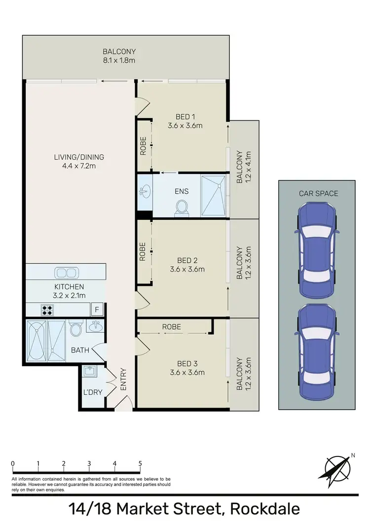 Floorplan of Homely apartment listing, Unit 14/18 Market St, Rockdale NSW 2216