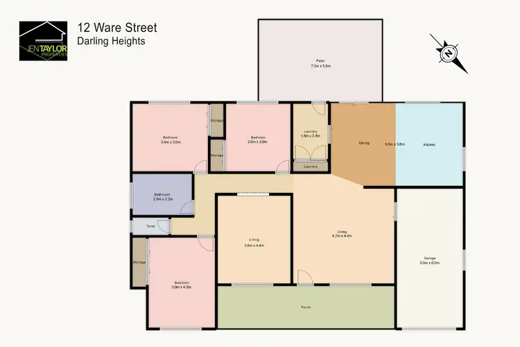 Floorplan of Homely house listing, 12 Ware Ct, Darling Heights QLD 4350
