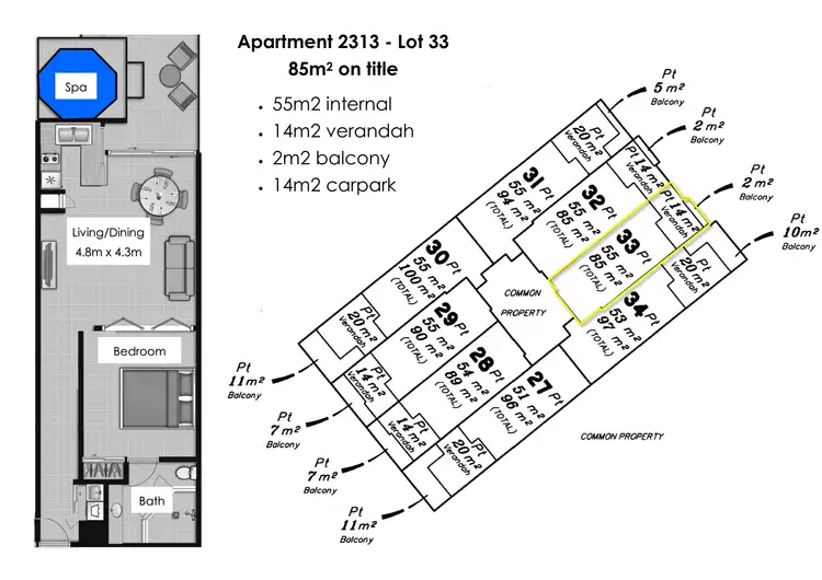 Floorplan of Homely unit listing, 2313 Mantra Heritage, Port Douglas QLD 4877
